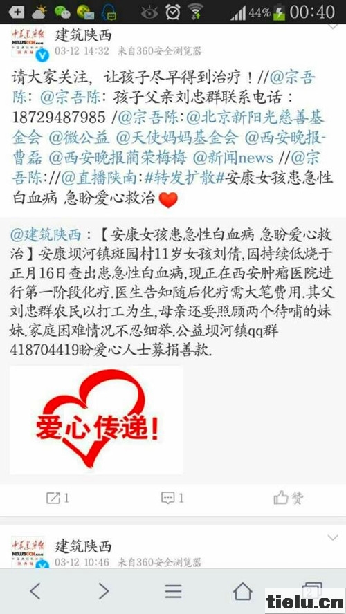 安康坝河镇11岁白血病女孩刘倩急需社会爱心援助!