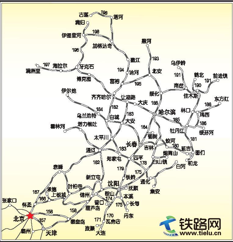 中国东北地区部分铁路网示意图.jpg